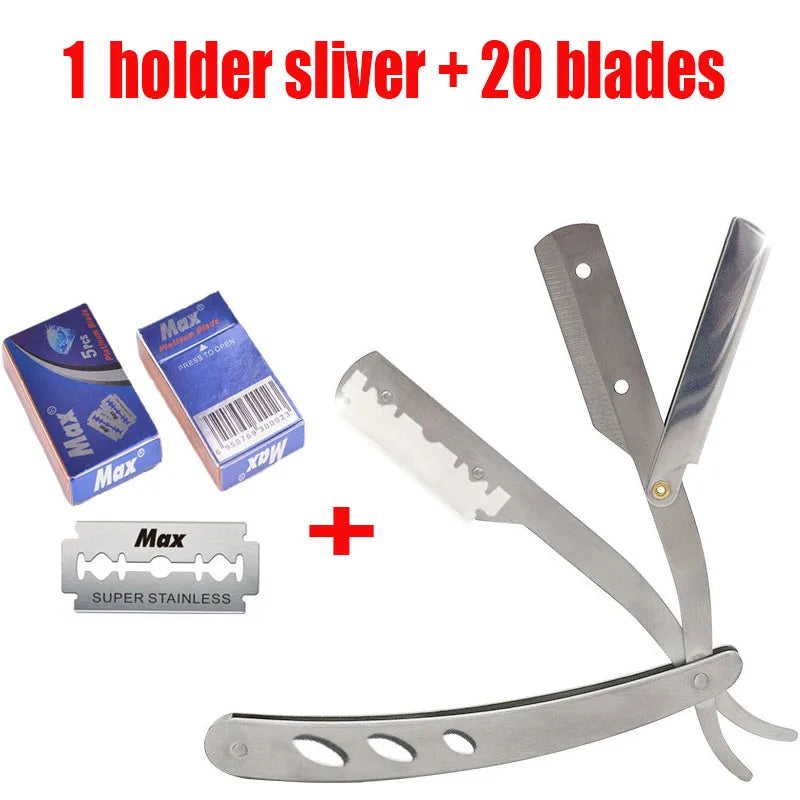 Barbeador Manual Dobrável com Lâminas