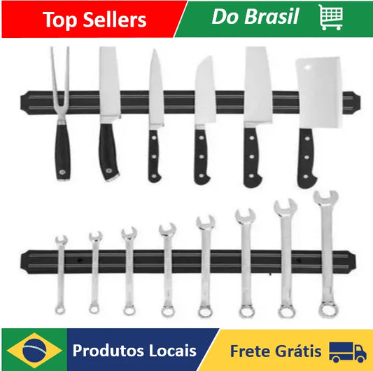Barra Magnética de 50 cm para Facas e Utensílios de Cozinha