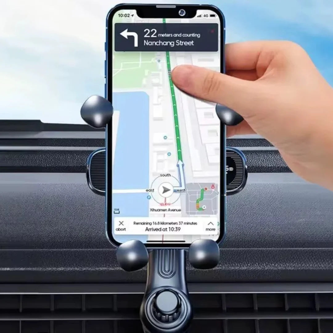 Suporte Veicular p/ Celular (GPS, iPhone 13/12/11 Pro Max/X/7/8, Xiaomi)