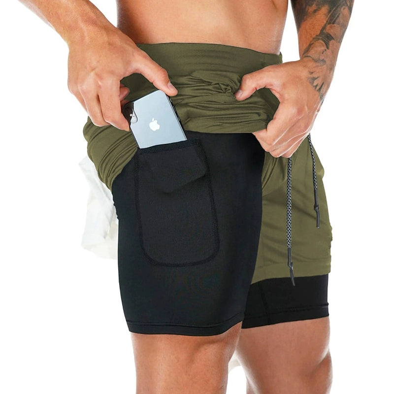 Shorts de Treino Masculino com Bolso e Secagem Rápida