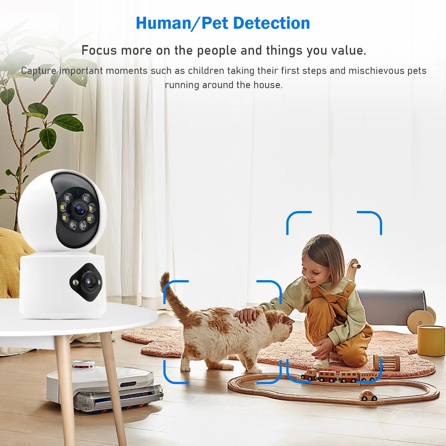 Câmera de Segurança WiFi Baba Eletrônica, Monitor, Webcam, Mini Câmera 360°