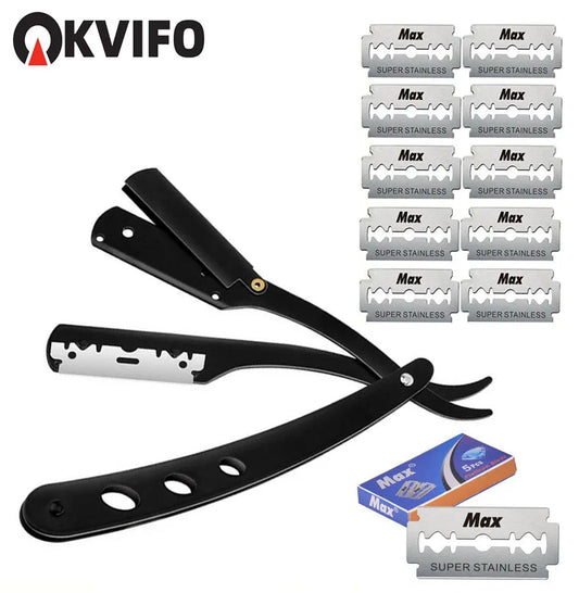 Barbeador Manual Dobrável com Lâminas