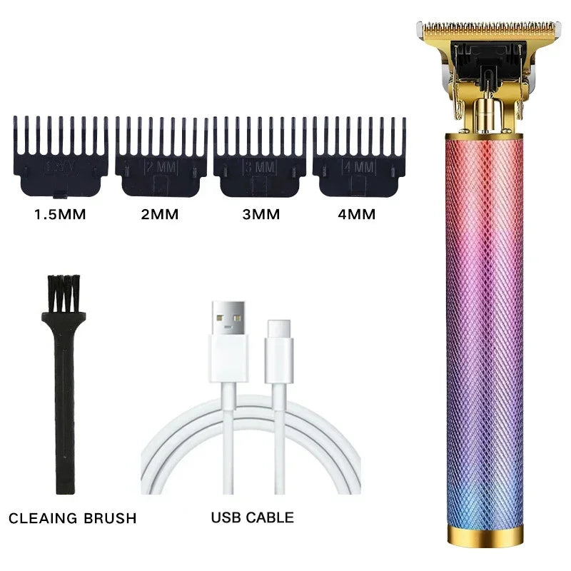 Máquina de Cortar Cabelo T9 Elétrica Recarregável