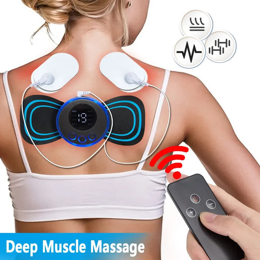 Massageador de Pescoço Portátil EMS (Estimulador Muscular Elétrico) para Alívio da Dor