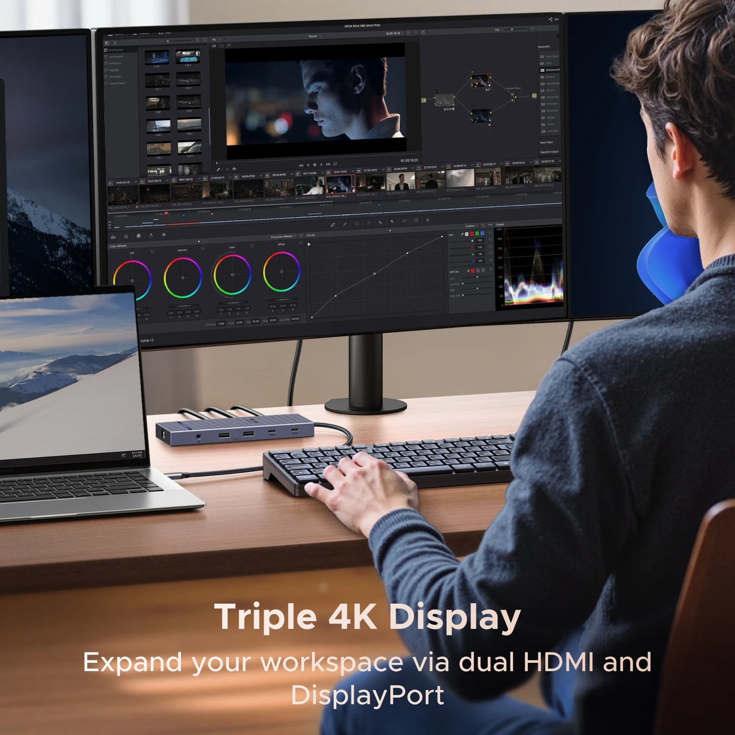 HUB USB-C UGREEN Profissional (4K, HDMI, USB, RJ45)