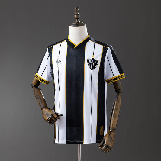 Camisa Atlético Mineiro - Manto da Massa 113 Anos - Branca e Preta